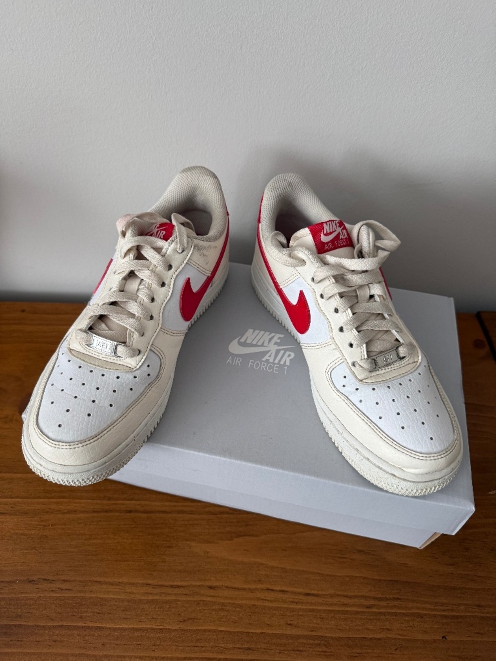 Nike Air Force 1 ’07 Next Nature Pale Ivory University Red Women’s 7